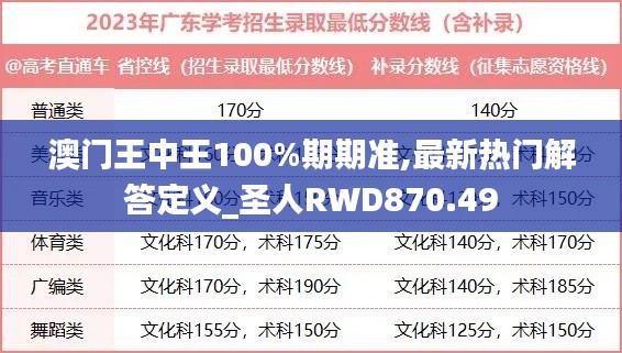 澳门王中王100%期期准,最新热门解答定义_圣人RWD870.49