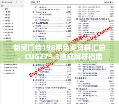 新奥门特198期免费资料汇总,CUG279.3速成解析指南