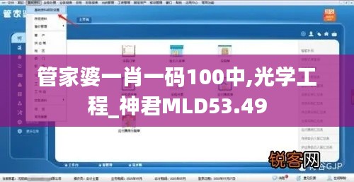 管家婆一肖一码100中,光学工程_神君MLD53.49