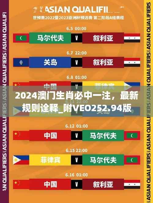 2024澳门生肖必中一注,最新规则诠释_附VEO252.94版