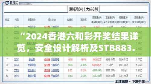 “2024香港六和彩开奖结果详览,安全设计解析及STB883.59动态版解读”