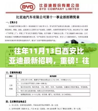 重磅!西安比亚迪全新招聘启事,职位空缺等你来挑战!挑战比亚迪职位,开启职业生涯新篇章!