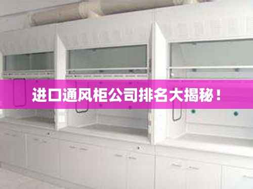 进口通风柜公司排名大揭秘!