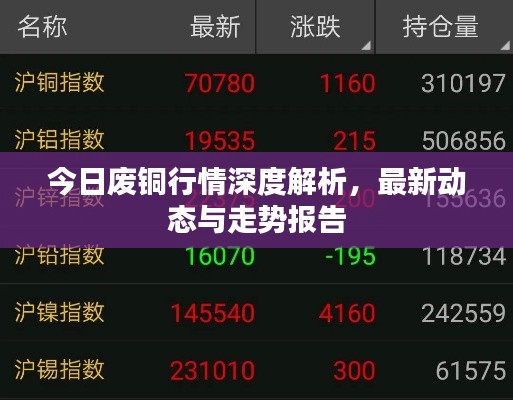 今日废铜行情深度解析,最新动态与走势报告